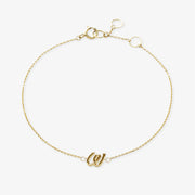 LOVE LETTER - 18ct gold, initial chain bracelet