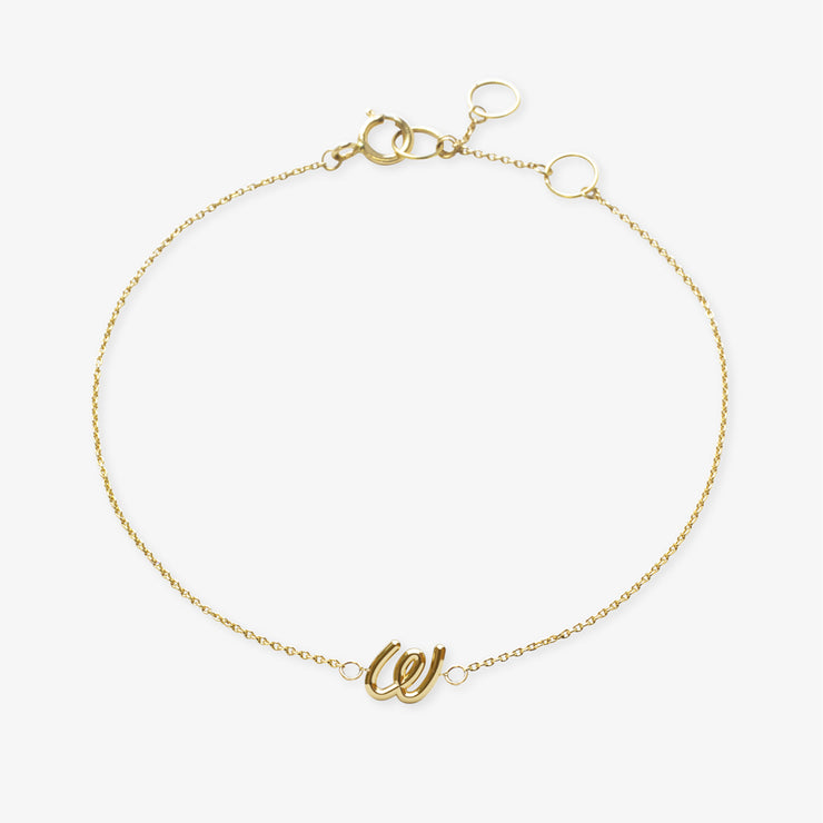 LOVE LETTER - 18ct gold, initial chain bracelet