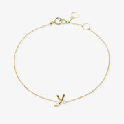 LOVE LETTER - 18ct gold, initial chain bracelet