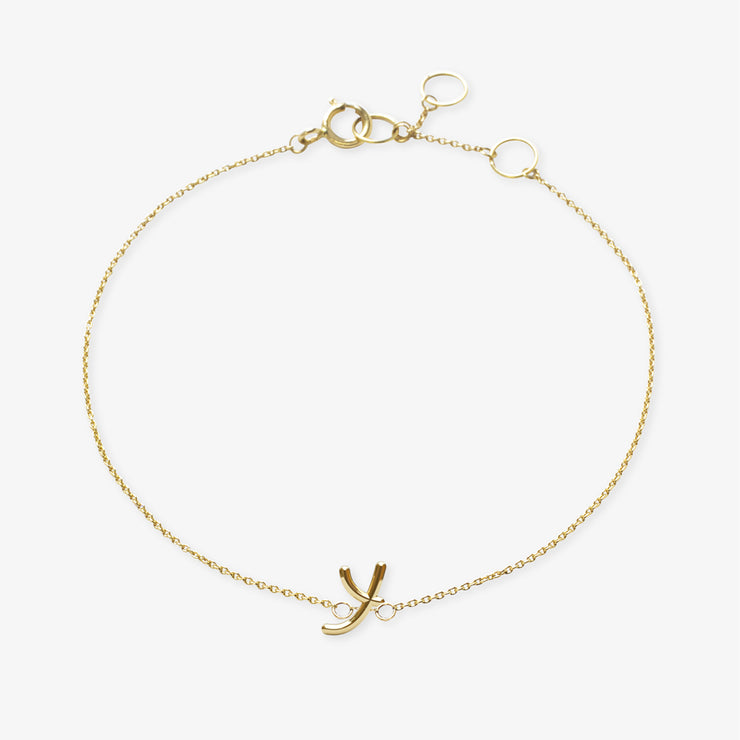 LOVE LETTER - 18ct gold, initial chain bracelet