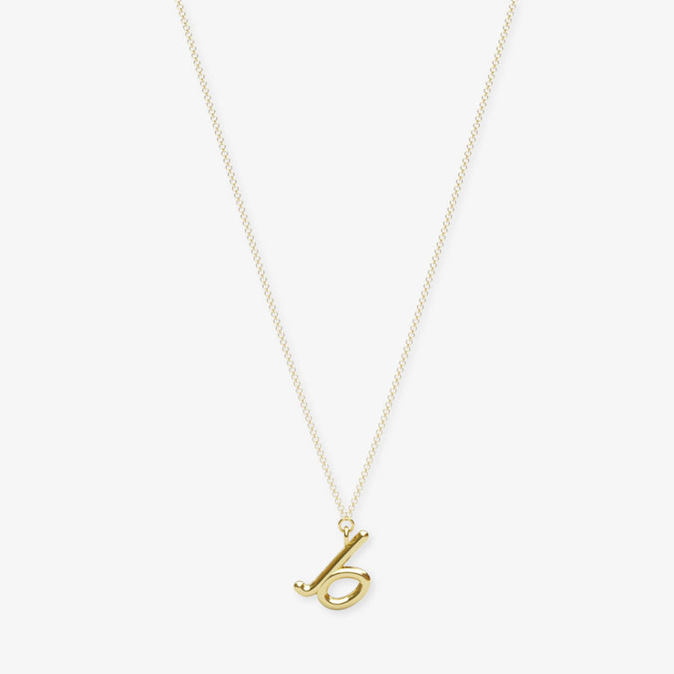 LOVE LETTER - 18ct gold, initial pendant chain necklace