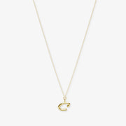 LOVE LETTER - 18ct gold, initial pendant chain necklace