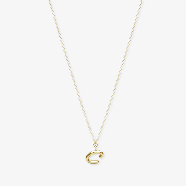 LOVE LETTER - 18ct gold, initial pendant chain necklace