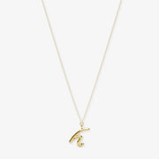 LOVE LETTER - 18ct gold, initial pendant chain necklace