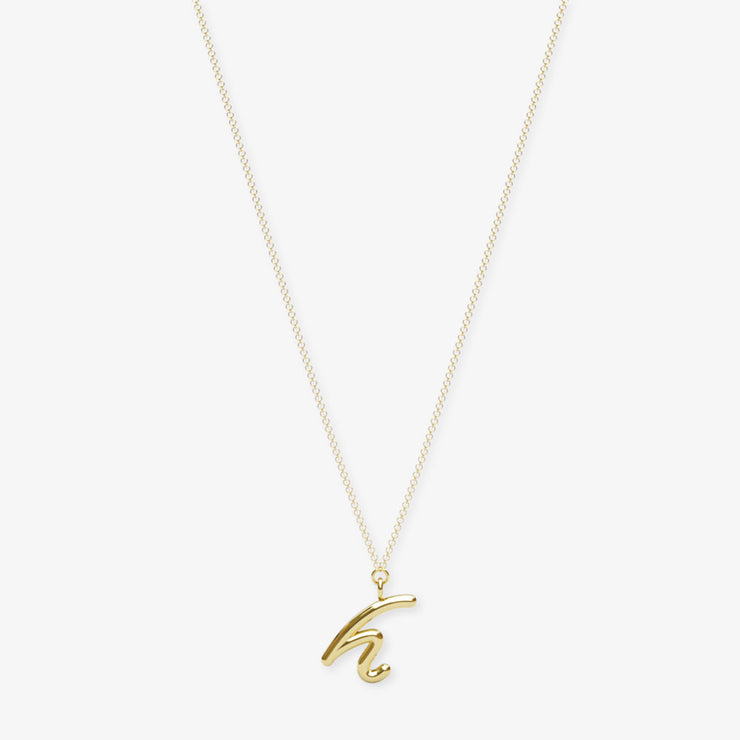 LOVE LETTER - 18ct gold, initial pendant chain necklace