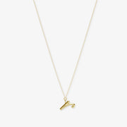 LOVE LETTER - 18ct gold, initial pendant chain necklace