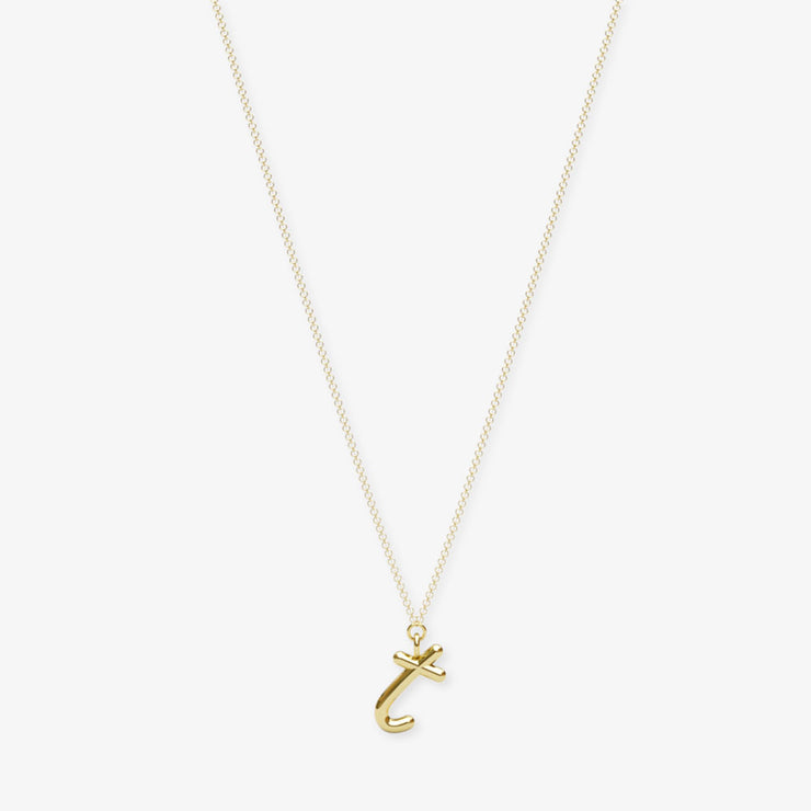 LOVE LETTER - 18ct gold, initial pendant chain necklace