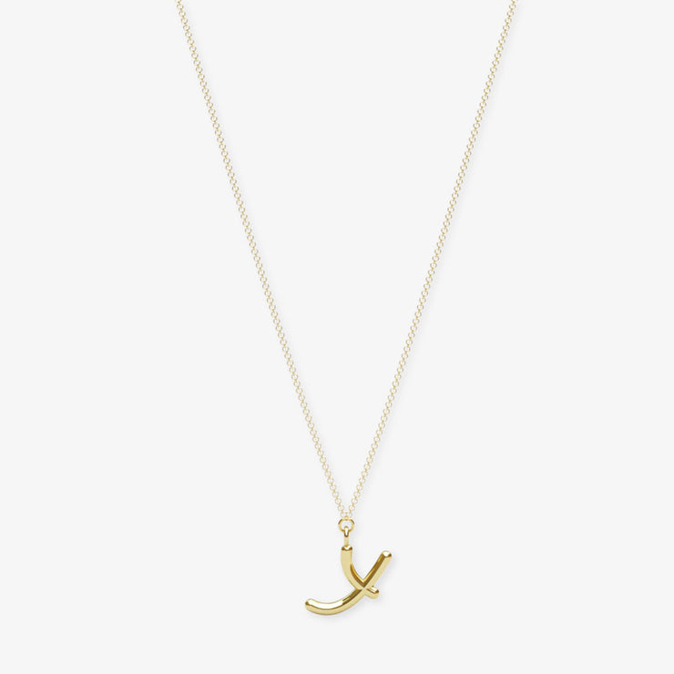 LOVE LETTER - 18ct gold, initial pendant chain necklace