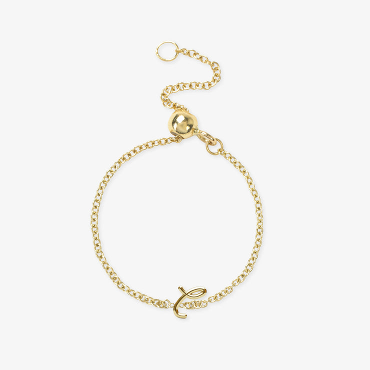 LOVE LETTER - 18ct gold, adjustable initial chain ring