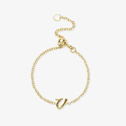 The Alkemistry 18ct yellow gold adjustable Love Letter chain ring