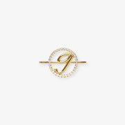 The Alkemistry 18ct yellow gold and pave diamond Love Letter initial ring