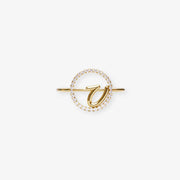 The Alkemistry 18ct yellow gold and pave diamond Love Letter initial ring