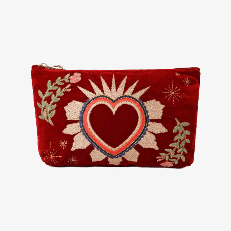 ELIZABETH SCARLETT - SACRED HEART EVERYDAY POUCH ROUGE RED