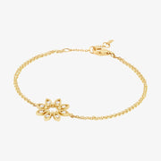 Dinny Hall 14ct yellow gold and diamond Jasmine flower wristlet