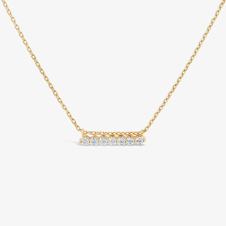 Dinny Hall 14ct yellow gold and diamond slider bar necklace
