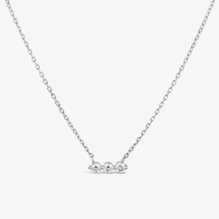 Dinny Hall 14ct white gold and diamond bar necklace