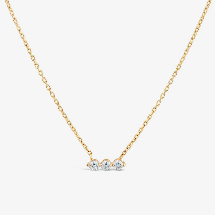 Dinny Hall 14ct yellow gold and diamond bar necklace