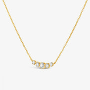 Dinny Hall 14ct yellow gold and diamond scoop necklace