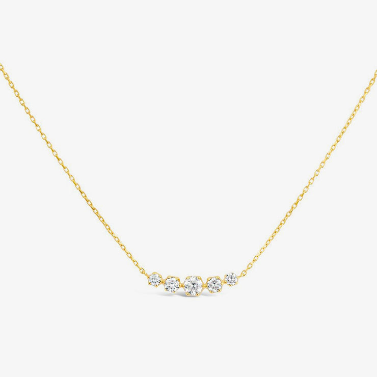 Dinny Hall 14ct yellow gold and diamond scoop necklace