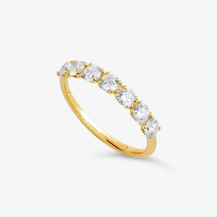 Dinny Hall 14ct yellow gold and diamond half eternity ring