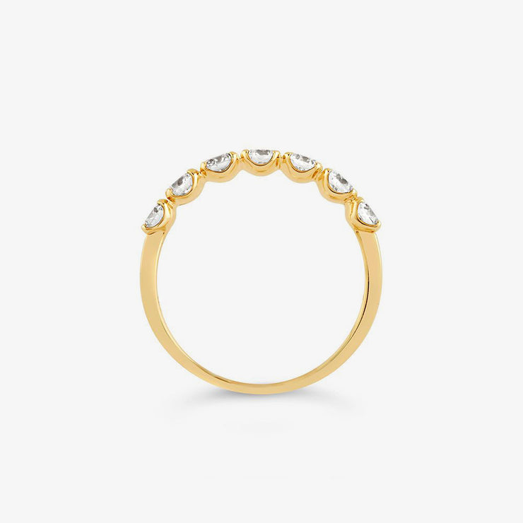 Dinny Hall 14ct yellow gold and diamond half eternity ring