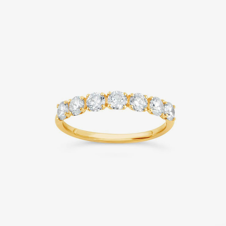 Dinny Hall 14ct yellow gold and diamond half eternity ring