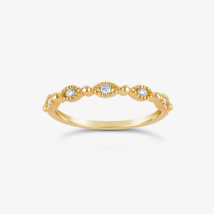 Dinny Hall 14ct yellow gold and diamond Jasmin half eternity ring