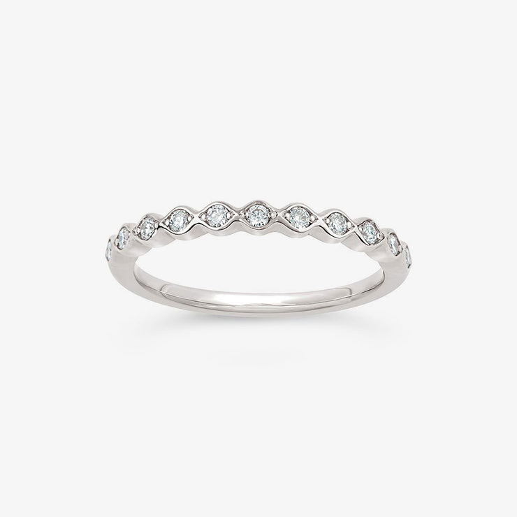 Dinny Hall 14ct white gold and diamond Rosemary half eternity ring