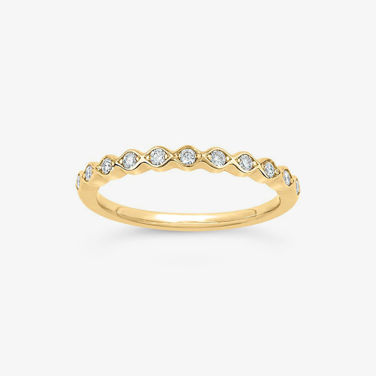 Dinny Hall 14ct yellow gold and diamond Rosemary half eternity ring