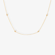 Dinny Hall 14ct yellow gold diamond multi star necklace