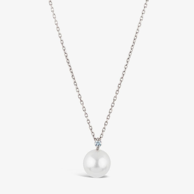 Dinny Hall 14ct white gold, diamond and pearl pendant
