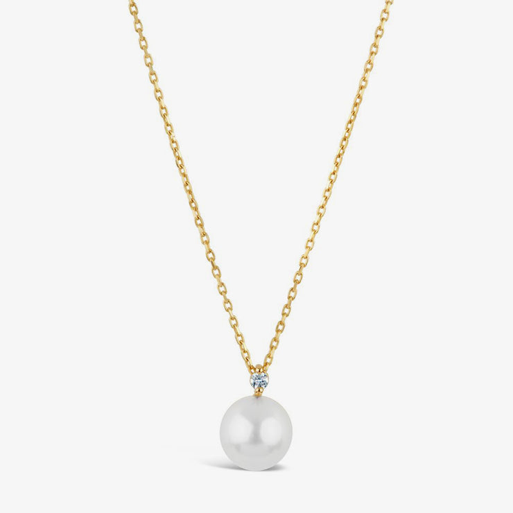 Dinny Hall 14ct yellow gold, diamond and pearl pendant