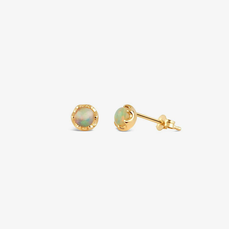 Dinny Hall 14ct yellow gold and opal studs (pair)