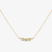 Dinny Hall 14ct yellow gold opal and diamond scoop necklace