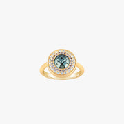 Dinny Hall Double Halo 14K Gold Pinky Ring