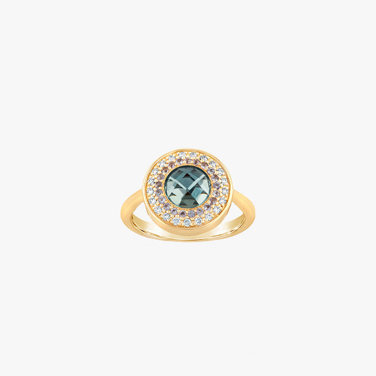 Dinny Hall Double Halo 14K Gold Pinky Ring