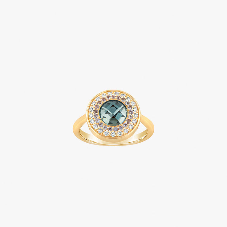 Dinny Hall Double Halo 14K Gold Pinky Ring