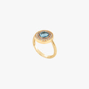 Dinny Hall Double Halo 14K Gold Pinky Ring