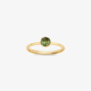 Dinny Hall 18ct yellow gold sage green sapphire solitaire ring
