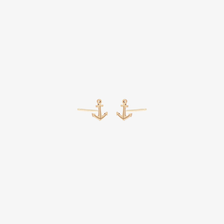 Zoe Chicco 14ct yellow gold anchor studs (pair)