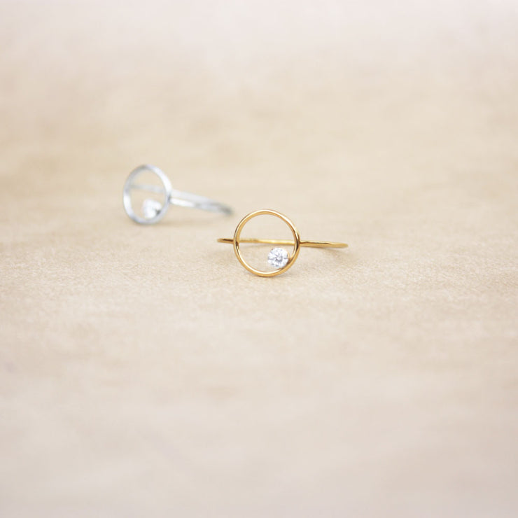 The Alkemistry 18ct yellow gold eclipse ring