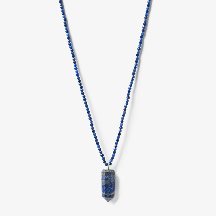 The Alkemistry 18ct yellow gold and lapis point necklace