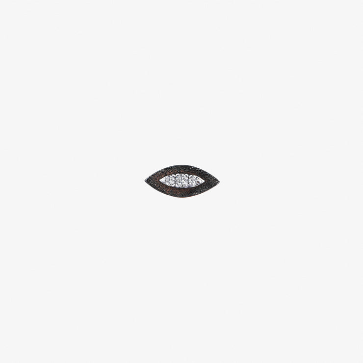Kismet by Milka 14ct rose gold and diamond black eye stud (single)