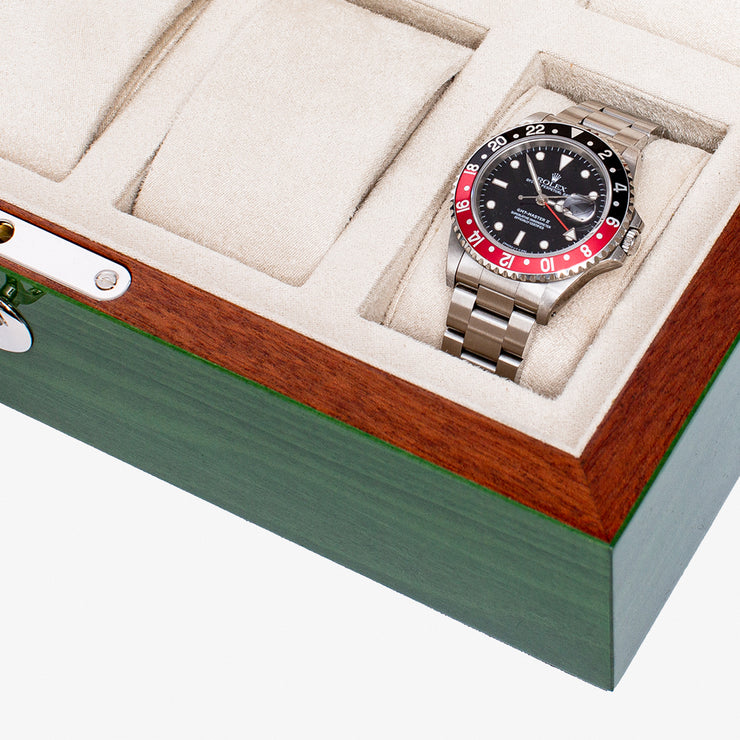 Rapport Heritage chroma eight watch box - green