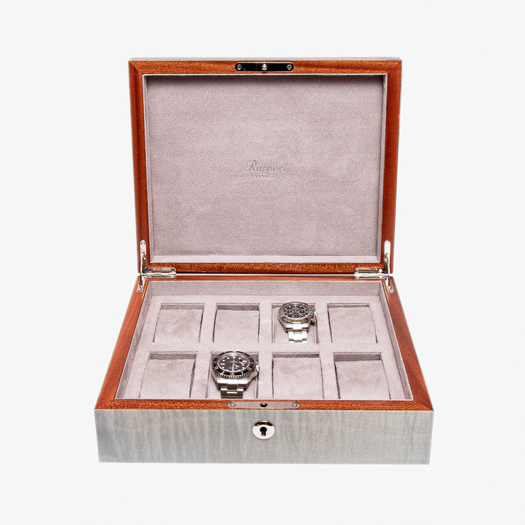 Rapport Heritage chroma eight watch box - grey