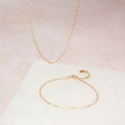NUDE SHIMMER - 18ct gold, medium shimmer 20" necklace