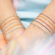 Auric - 18ct gold, 'Confidence' Coral woven chain bracelet