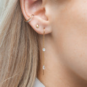 ARIA - 18ct gold, pave diamond ear cuff (single)