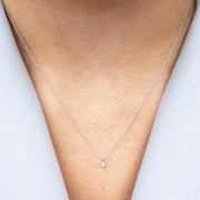 DANA REBECCA - 14CT GOLD, DIAMOND PETITE TEARDROP NECKLACE