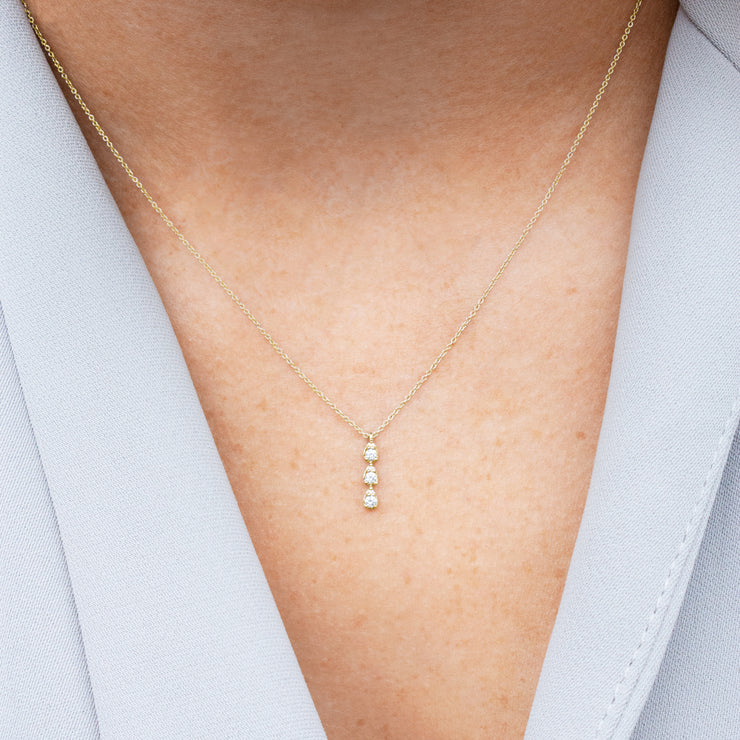 DANA REBECCA - 14CT GOLD, SOPHIA RYAN DIAMOND TRIPLE TEARDROP NECKLACE